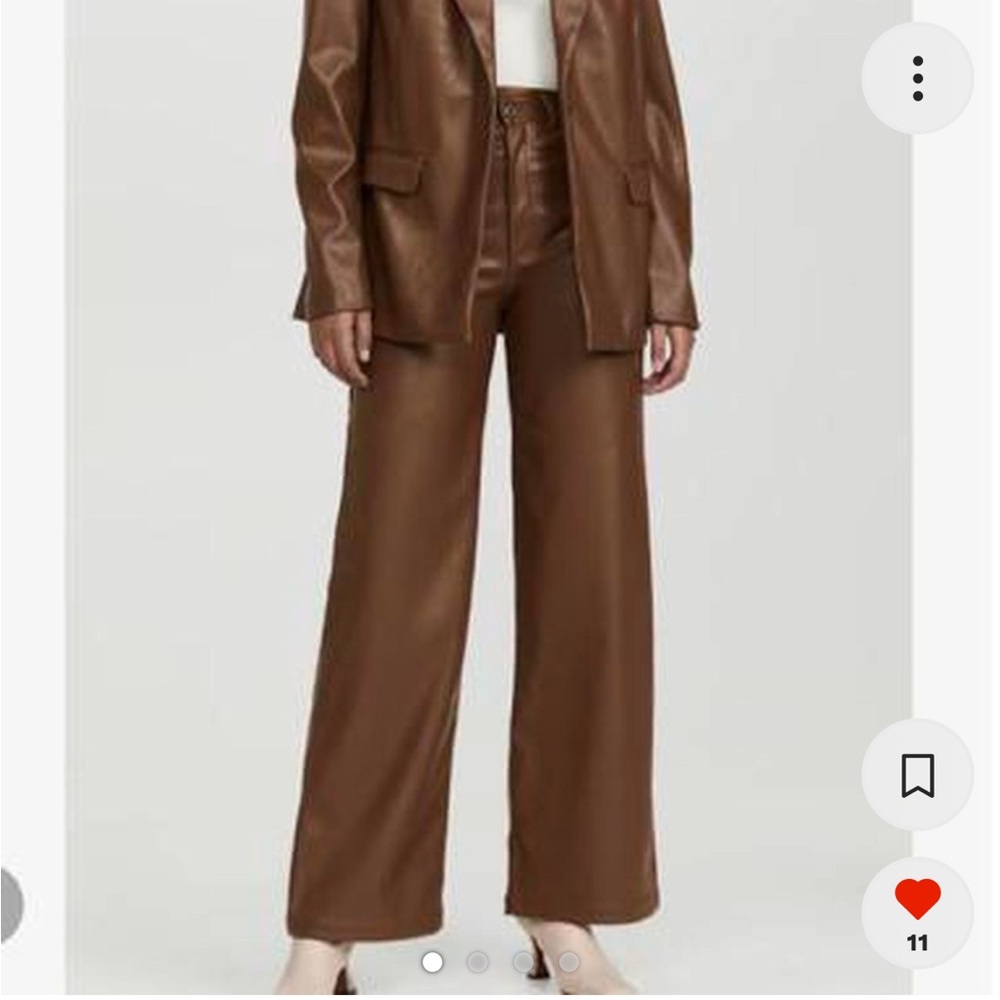 NWOT WeWoreWhat Faux Leather High Rise Dad Jeans